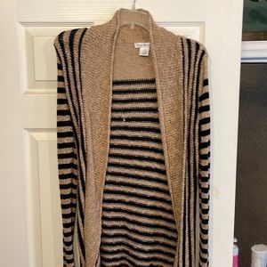 Medium so what tan and black striped cardigan